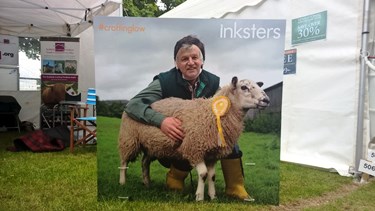 Royal Highland Show 2015 - Inksters - Crofting Law - Richard Briggs and Inky the Sheep